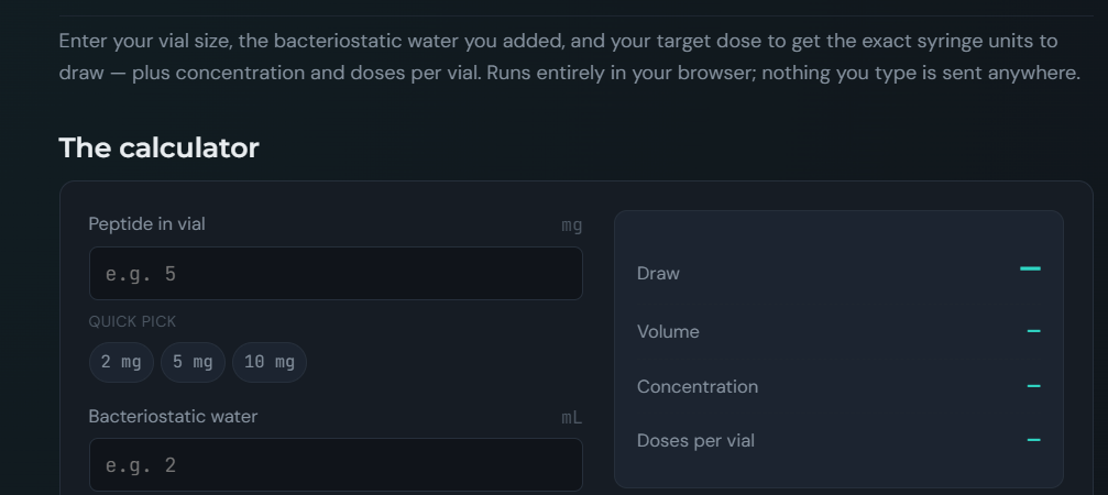 Peptide Calculator: A Complete Guide to Peptide Calculations, Reconstitution, and Dosage